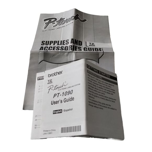 Brother P-Touch PT-1090 Electronic Label System Purple COMPLETE Manuals NEW TAPE - Picture 16 of 16